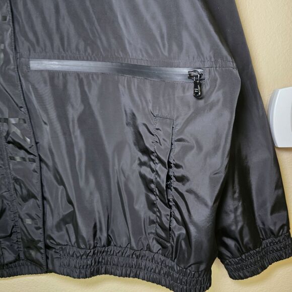 Calvin Klein Women’s Water Resistant Windbreaker Track Jacket Black Size Large - Picture 9 of 13